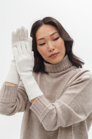 Перчатки удлинен ШК-31013 КАШЕМИР ХАУС (MAGNAG) (F, 01 белый)