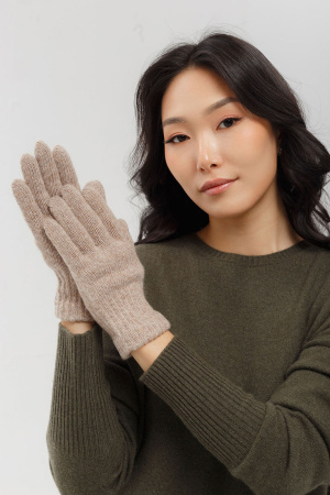 Перчатки взрослые 70% шерсть Бат Сежу (1, коричневый )