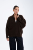 Кардиган жен с высок ворот на молн 4223а yawo Бодиос (48-50 (L-XL), 8 шоколад)