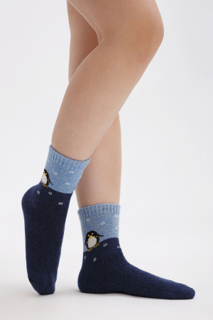 Носки 70% шерсть ТОД (34-36, рис/пингвин)