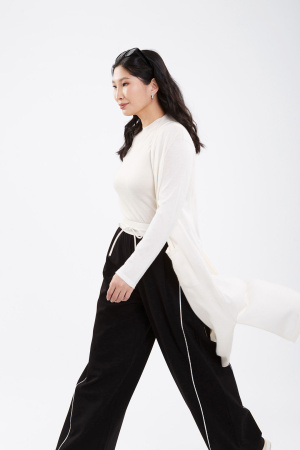 Кардиган длин жен шелк+каш 102-0221-172 Хан Богд (F, 1509 белый)