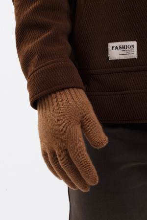 Перчатки взрослые 70% шерсть ТОД (1, рыжий)