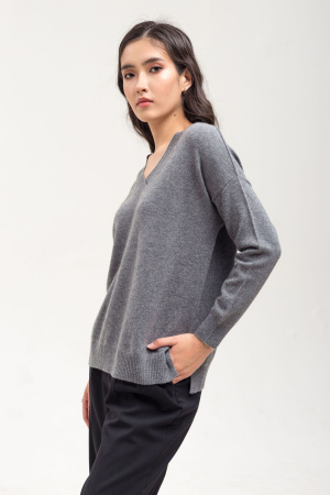 Пуловер жен 02056 каш Мунх (L-48, 74 серый)