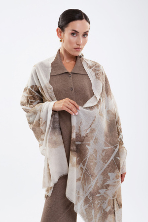 Шаль WA990002 гоби (200*65, 0001/А181 беж*кор*принт)
