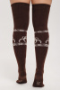 Чулки 70% шерсть с рисунком ТОД (F, шоколад/рис)