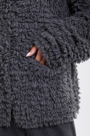 Кардиган жен 40083 "барашек" мунх (L-48, 1267 мокр асфальт)