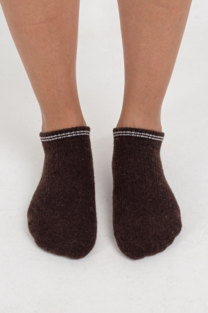 Носки укороченные 70% шерсть ТОД (34-36, шоколадный)