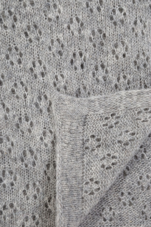 Палантин шерсть вязанный ТОД (70*200, серый)