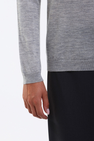 Джемпер жен KW043843 каш+шелк гоби (M-46, 7022 св-сер)