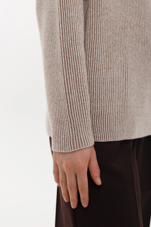 Свитер жен 03-23-301-OC Гоеол (F, 755/G8/MX D2-1Gold бел*кор*зол люр)