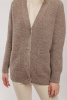 Кардиган жен 5w04012(А) букле на пуговицах с карманами ТОД (M-46, коричневый )