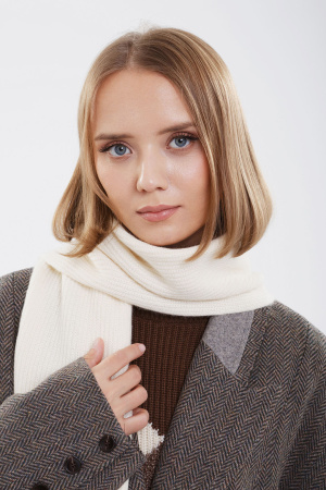 Шарф KA211084 гоби (F, 01 белый)