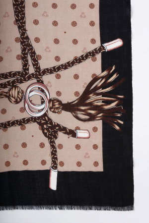 Палантин 221-0220-001 Хан Богд (200*98, 57/81 корич*чер)