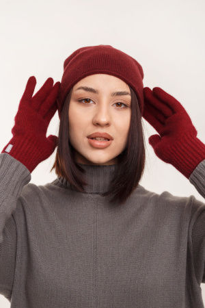 Перчатки 31100 кашемир мунх (F, 46 бордо)