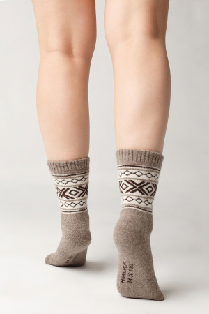 Носки 100% шерсть ТОД (34-36, кор*беж*крестики)