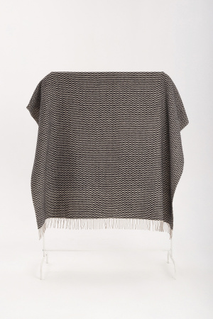 Плед шерсть WDL63014 БлюСкай (КХ) (200*150, 01/81 бел*черн*кор)