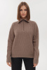 Сорочка жен 11061 на молнии каш мунх (M-46, 57 коричневый)