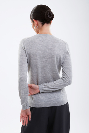 Джемпер жен KW043843 каш+шелк гоби (M-46, 7022 св-сер)