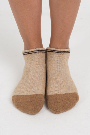 Носки укороченные 70% шерсть ТОД (34-36, беж*рыж)