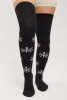 Чулки 70% шерсть с рисунком ТОД (F, черный*рисун)
