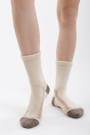 Носки 100% шерсть КАШЕМИР ХАУС (ХК) (34-36, бел*кор орнамент)