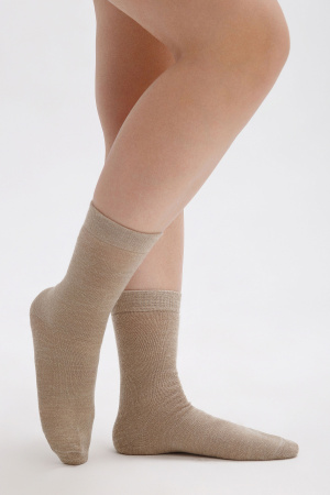 Носки 70% шерсть   (44-46, бежевый )