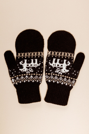 Варежки дет 70% с рисунком ТОД (2, шоколадный*рис)