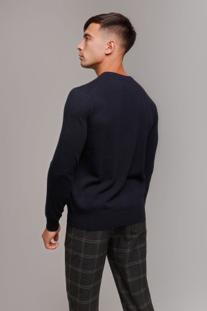 Пуловер муж KM070419E (720067WE (718018)) гоби (M-46, 80 черно-синий)
