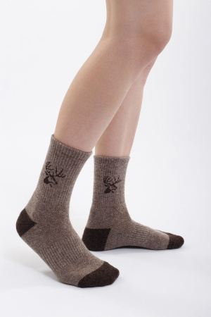 Носки 100% шерсть КАШЕМИР ХАУС (ХК) (34-36, кор*шок олень)