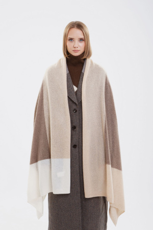 Палантин 09088 каш Мунх  (80*200, 02/57/01 беж*св-кор*бел)