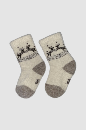 Носки дет 100% шерсть ТОД (1, беж*кор*олени)