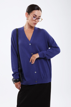 Кардиган жен 08257 шелк+каш Мунх  (XL-50, 423 фиол)