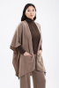 Пончо каш IA 20-213L БлюСкай (OS oversize, 57 коричневый  )