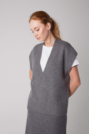 Жилет жен 06084 Мунх КХ (2XL-52, 74 серый)