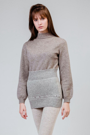 Пояс вязаный шерсть ТОД (F, серый)