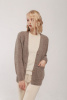Кардиган жен 5w04012(А) букле на пуговицах с карманами ТОД (M-46, коричневый )