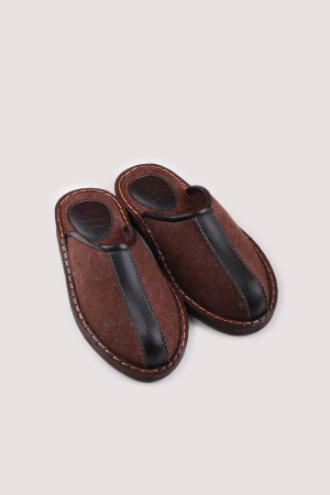 Тапочки войлочные без пятки Bogts (36-37, коричневый )