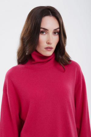 Свитер жен 12180 каш Мунх (2XL-52, 1717 малиново-красный)