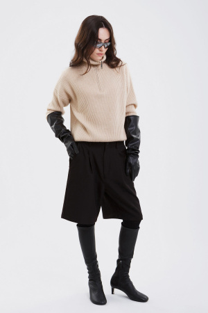 Сорочка жен 11061 на молнии каш мунх (M-46, 02 бежев)