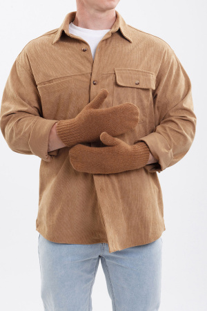 Варежки взрослые 70% шерсть ТОД (1, рыжий)