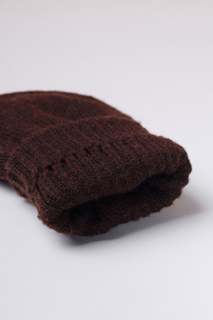 Варежки взрослые 70% шерсть Бат Сежу (2 , шоколадный)