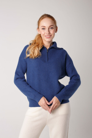 Сорочка жен 11061 на молнии каш мунх (L-48, 482 синий)