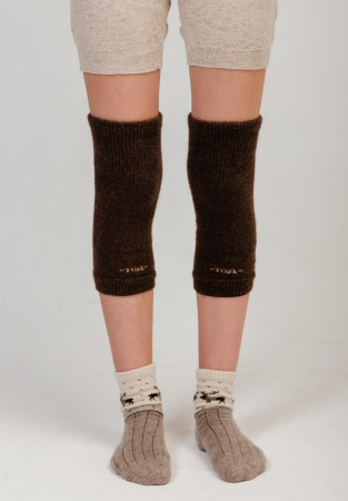 Наколенники короткие 100% шерсть ТОД (F, шоколадный)