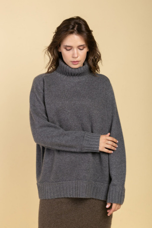 Свитер жен 12078 каш Мунх (2XL-52, 74 серый)