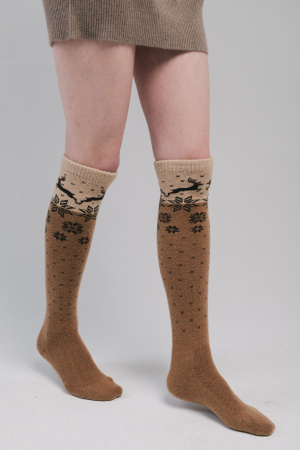 Гольфы 70% шерсть ТОД (F, рыжий*рис)