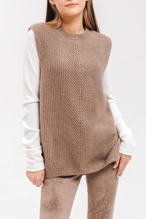 Жилет жен 06055 каш Мунх (L-48, 57 коричневый)