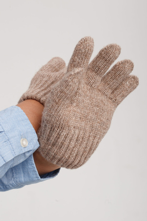 Перчатки детские 70% шерсть ТОД (2 , коричневый )