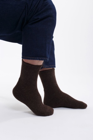 Носки 100% шерсть КАШЕМИР ХАУС (KHAN CASHMERE) (34-36, шоколадный)
