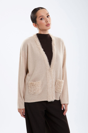 Кардиган жен каш 08466 Munkh (L-48, 02 бежевый)