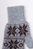 Варежки взрослые 70% шерсть Бат Сежу (2 , серый*рис)